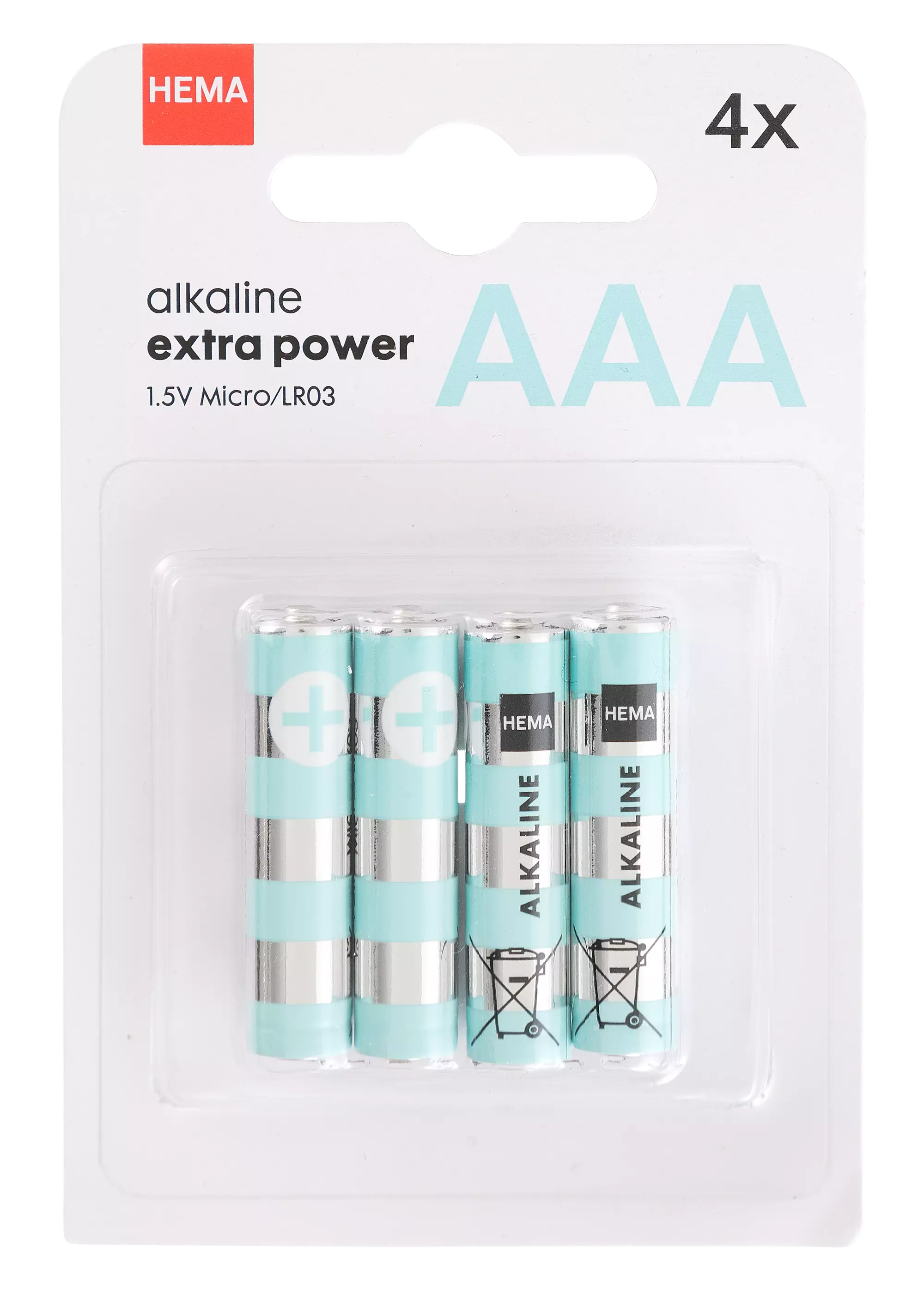 AAA alkaline extra power batterijen - 4 stuks