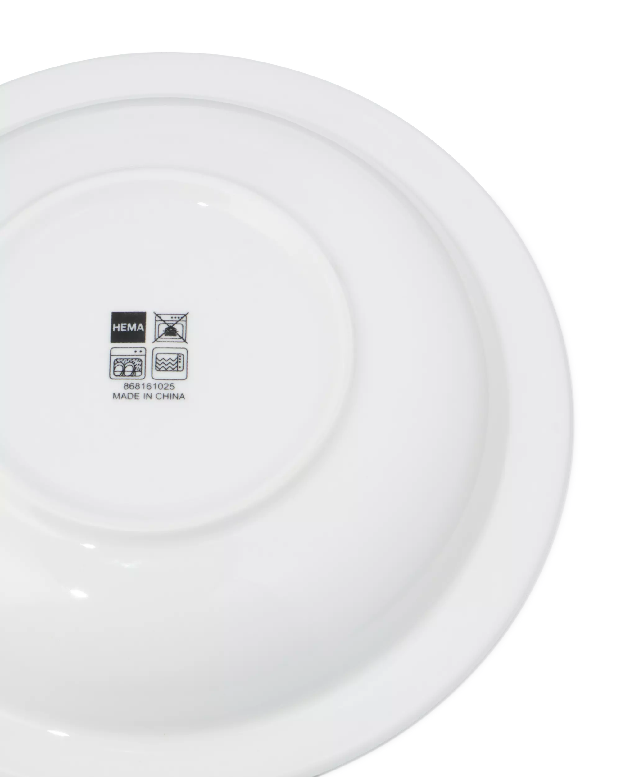 diep bord Ø22.5cm Alledag porselein wit - 4 stuks