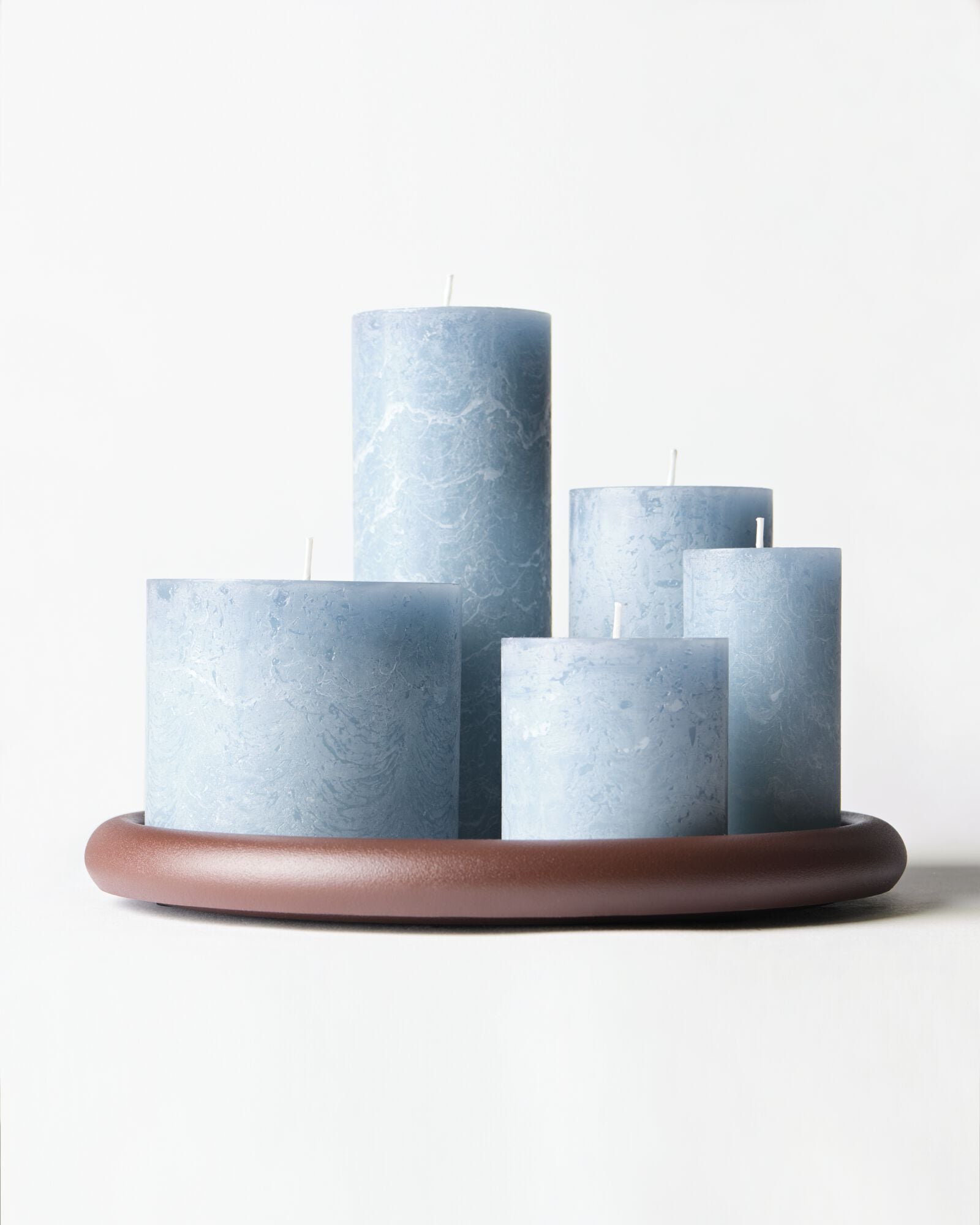 bougie rustique &Oslash;7x19 cm bleu clair bleu clair 7 x 19 - 13502918 - HEMA