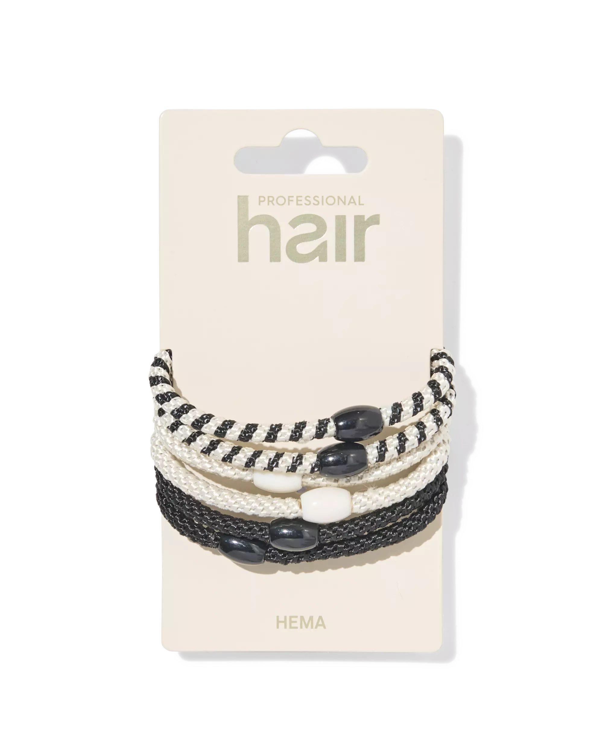 Élastiques à cheveux fins noirs - 6 pièces