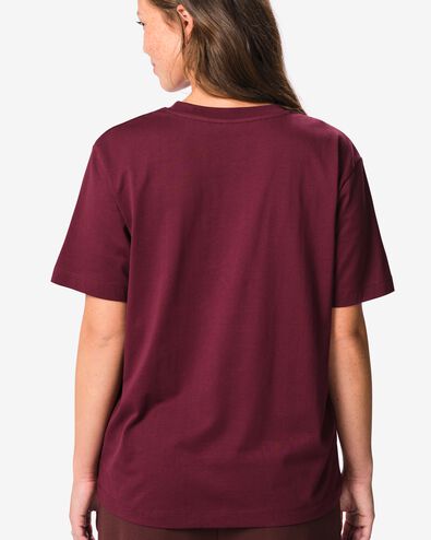 t-shirt Larissa femme coupe classique bordeaux bordeaux - 36306670BURGUNDYRED - HEMA