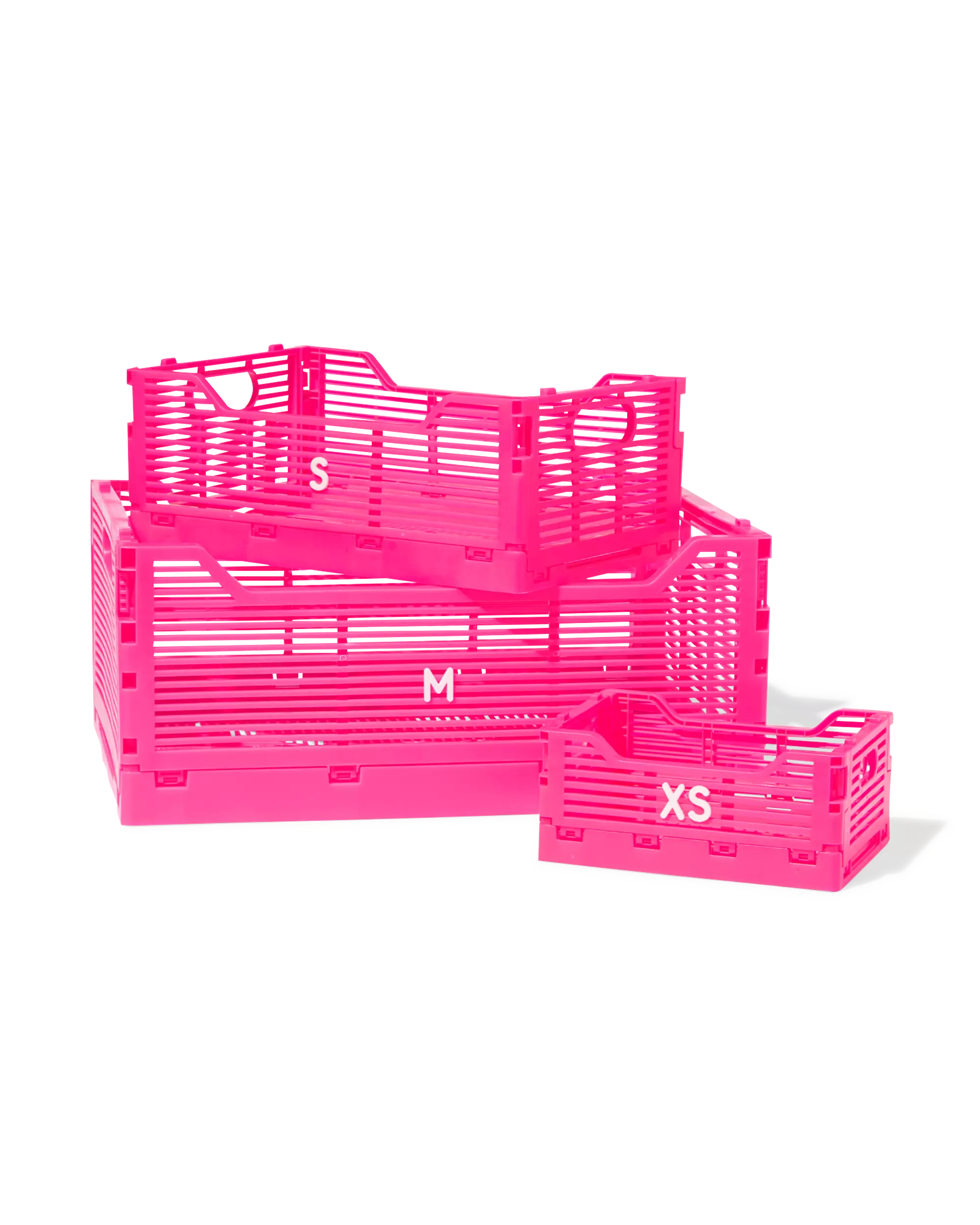 caisse pliable à lettres recyclée S rose vif