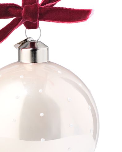 kerstbal ⌀8cm glas strik - 25102098 - HEMA