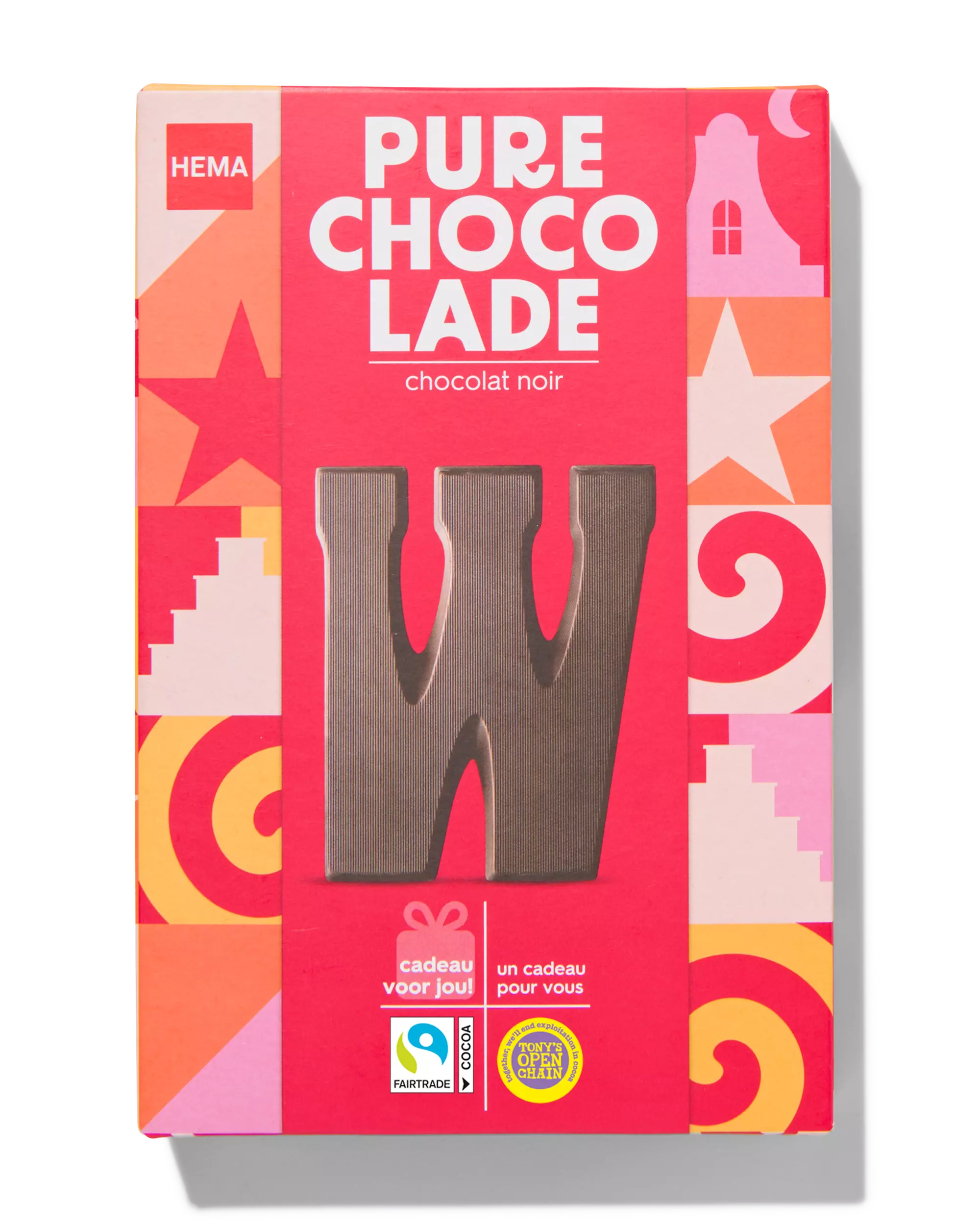 chocoladeletter puur W 140g
