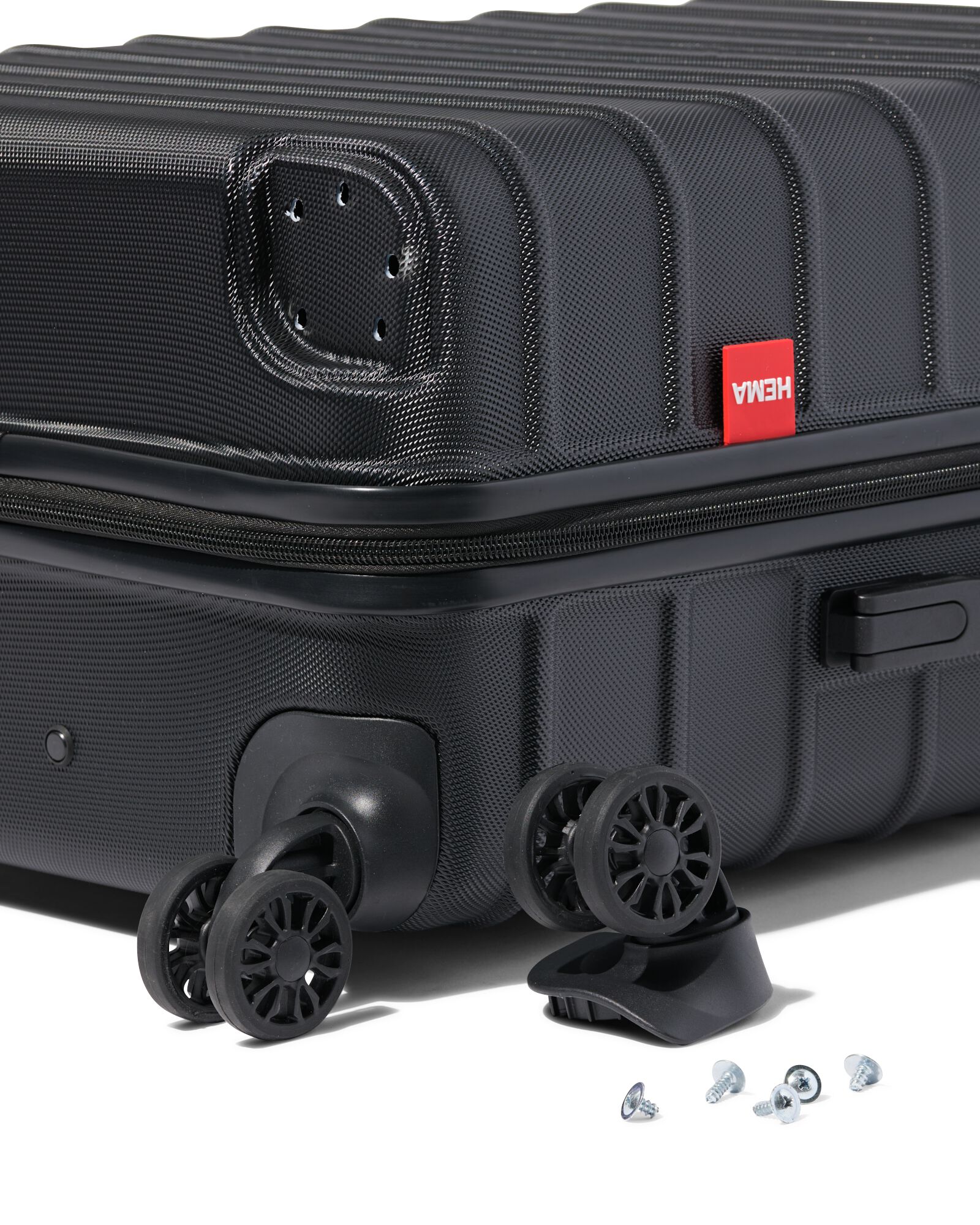 valise ABS 43x25x66 noire avec cadenas TSA - 18630025 - HEMA