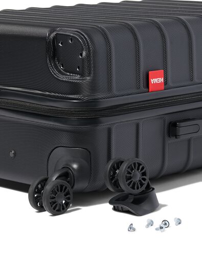 valise ABS 43x25x66 noire avec cadenas TSA - 18630025 - HEMA