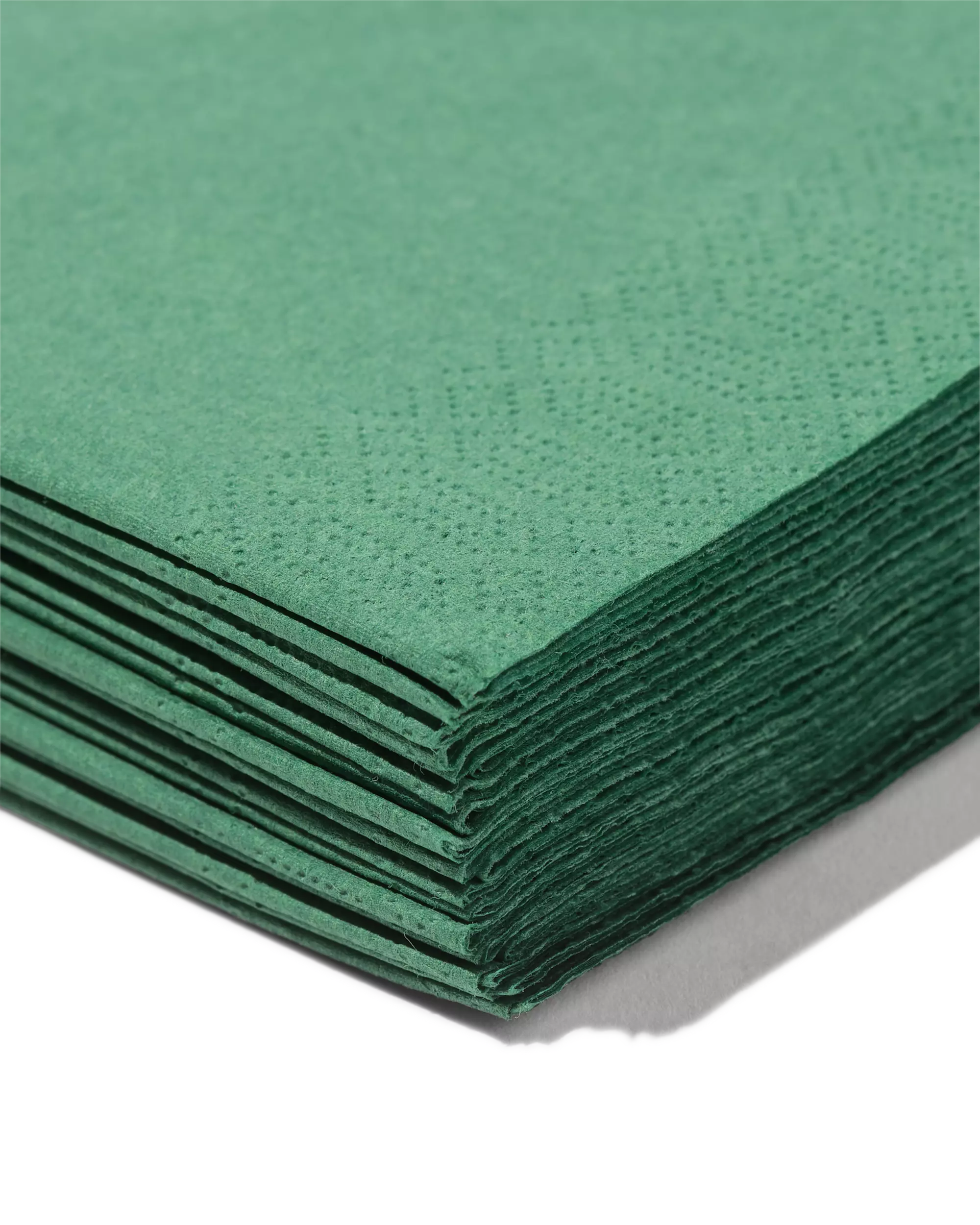 gestapelte grüne Papierservietten 24x24cm - 20 Stück