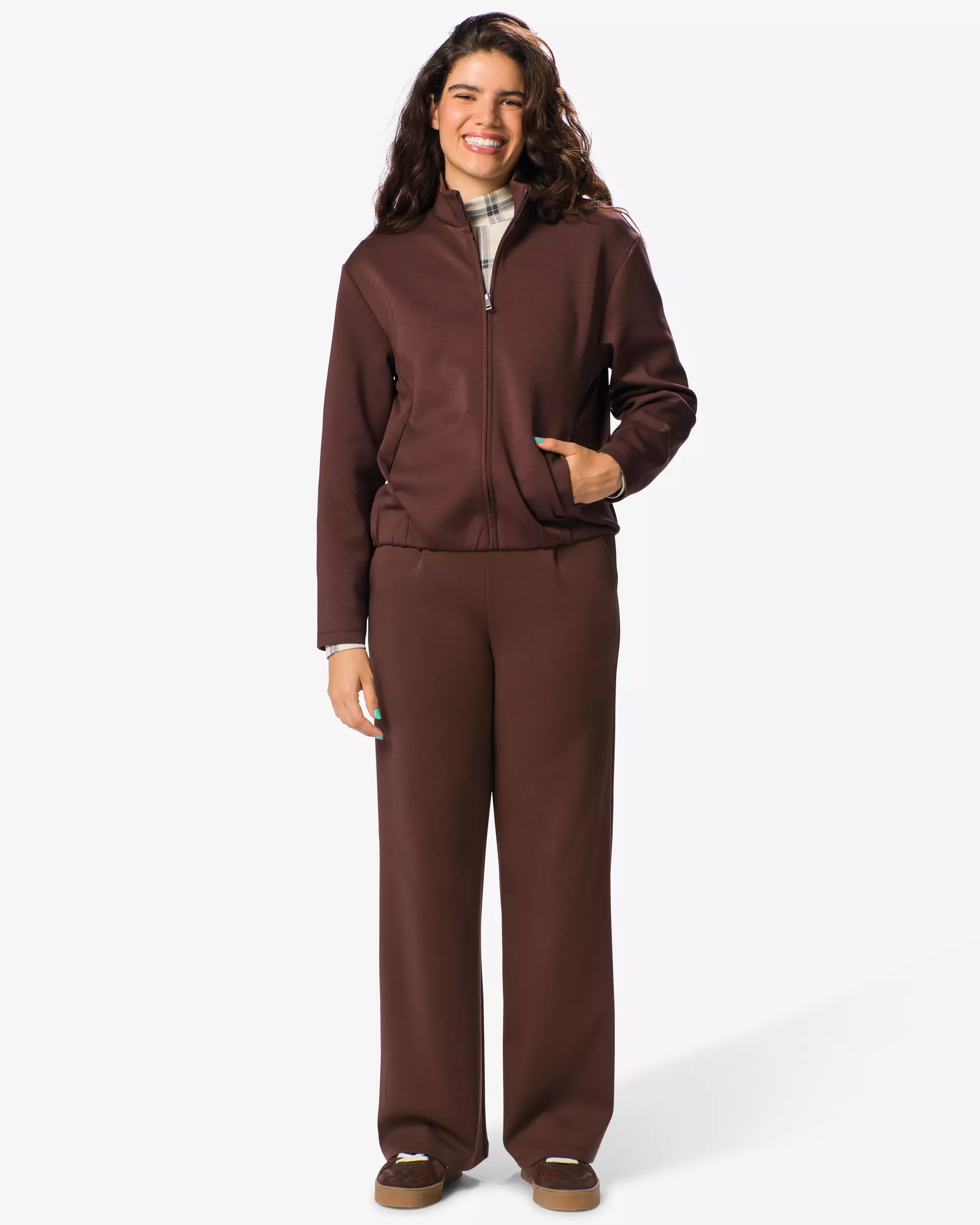 pantalon femme regular fit jersey