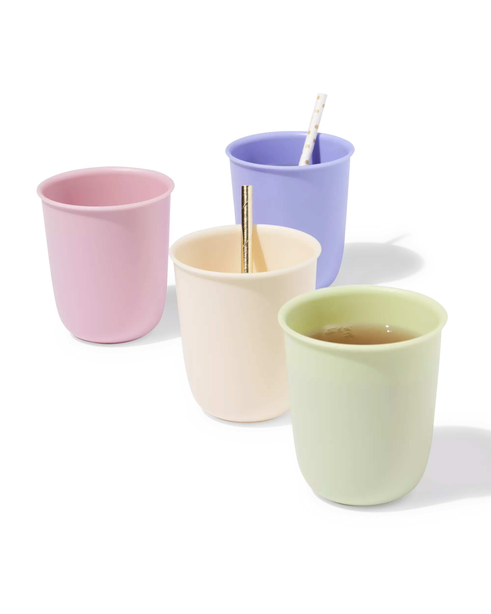 gobelets 280 ml plastique pastel - 4 pièces
