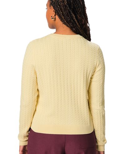 damesvest Livia kabel geel geel - 36214020YELLOW - HEMA