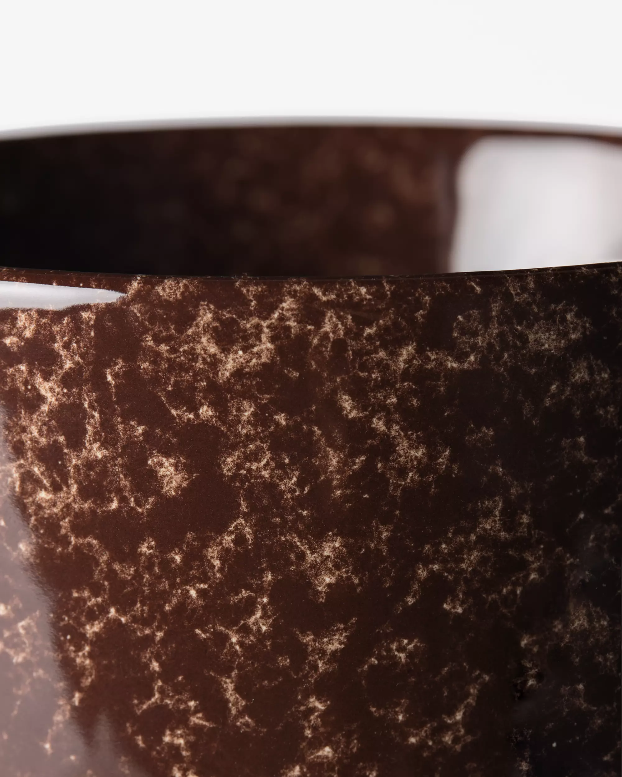 cache-pot ⌀11x12 cm céramique moucheté marron