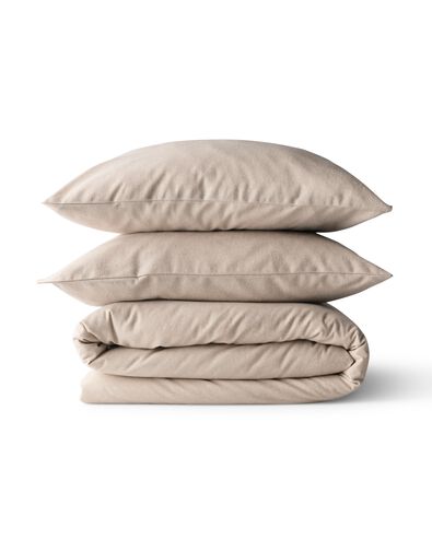 Bettbezug 200 &times; 200/220 cm, Flanell, greige meliert - 5720413 - HEMA