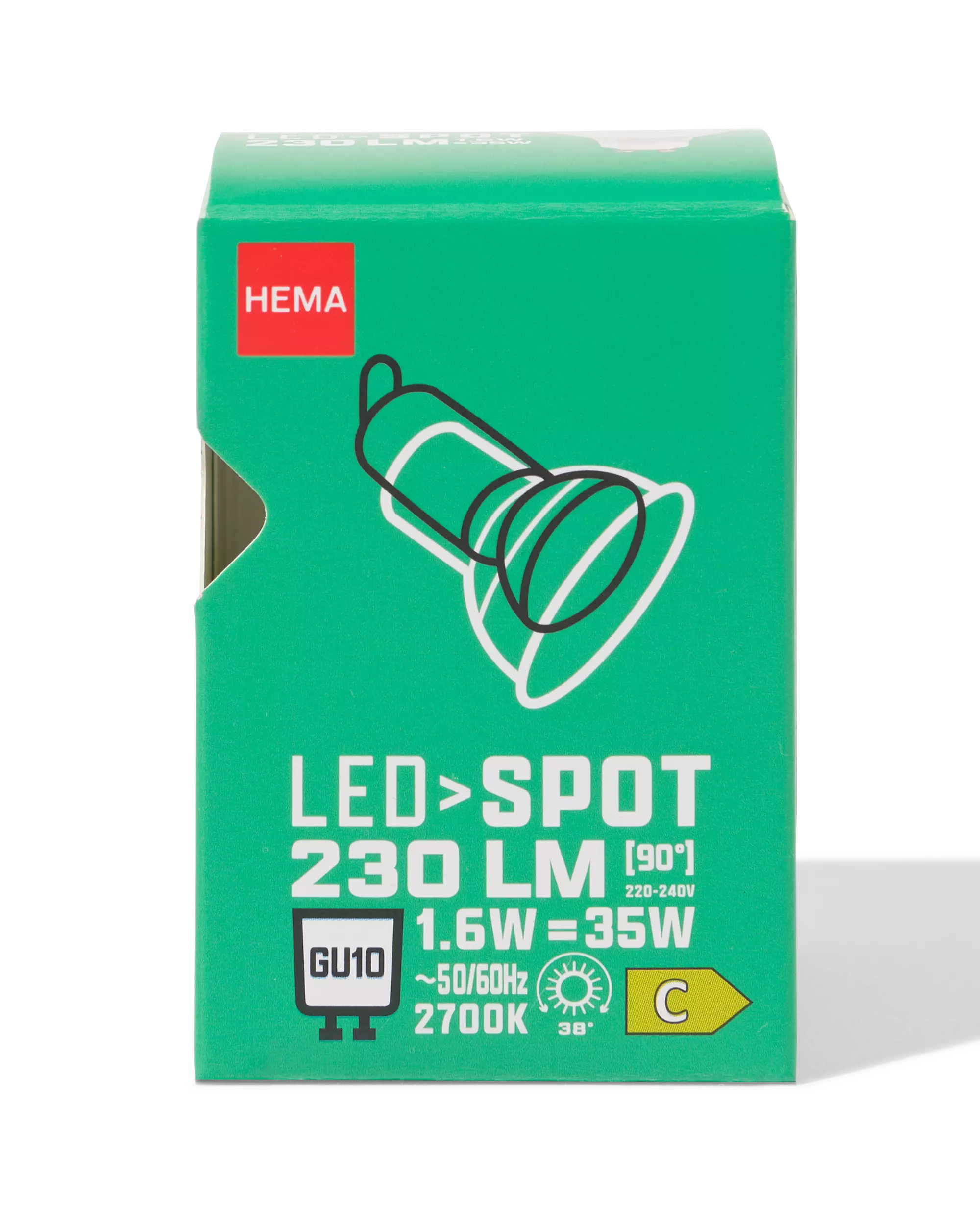 led spot clear GU10 1,6W 230lm 