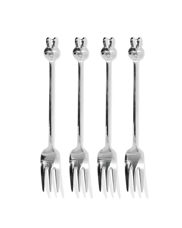 4er-Pack Miffy-Kuchengabeln, Edelstahl - 60410120 - HEMA