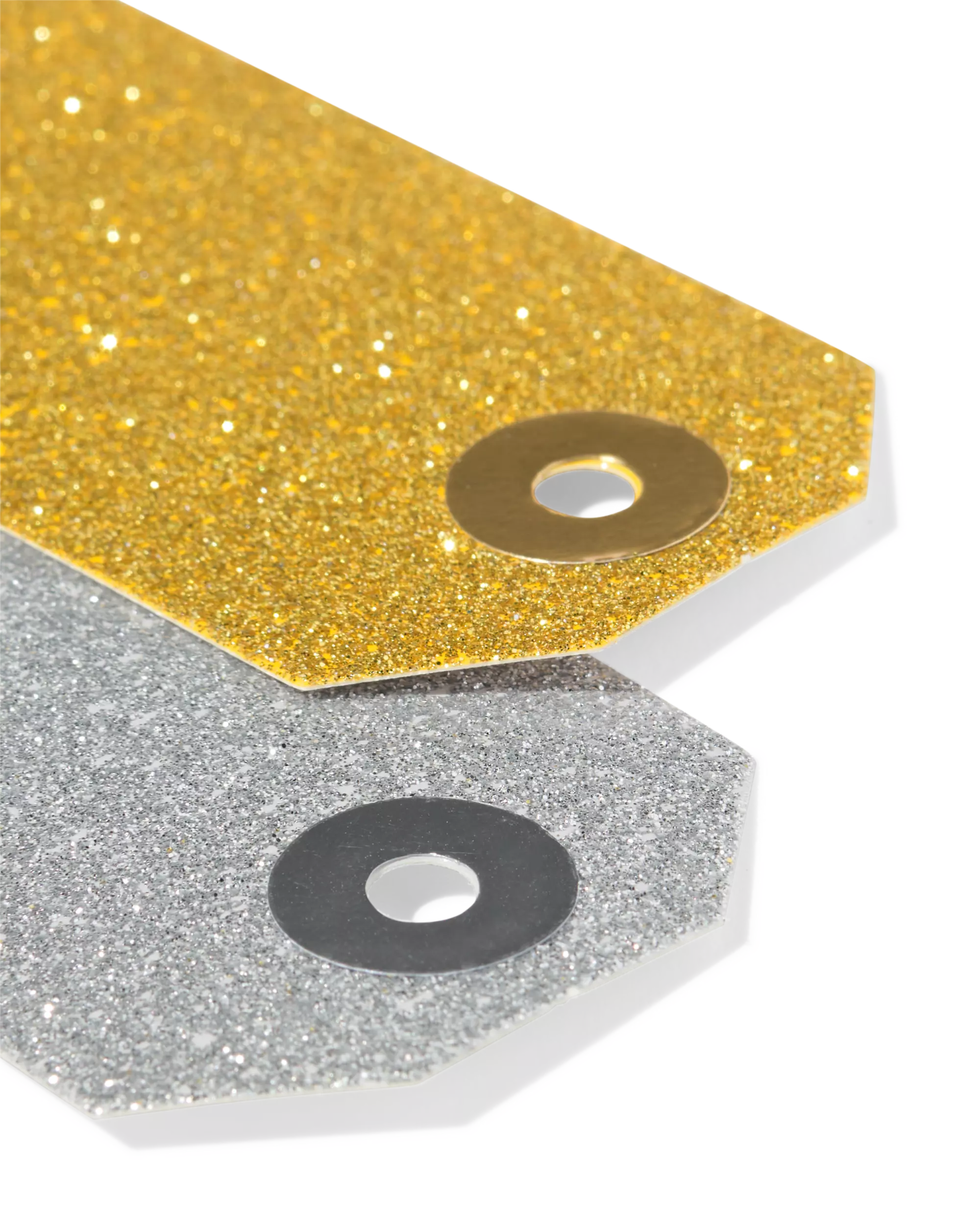 cadeaulabels glitter - 12 stuks