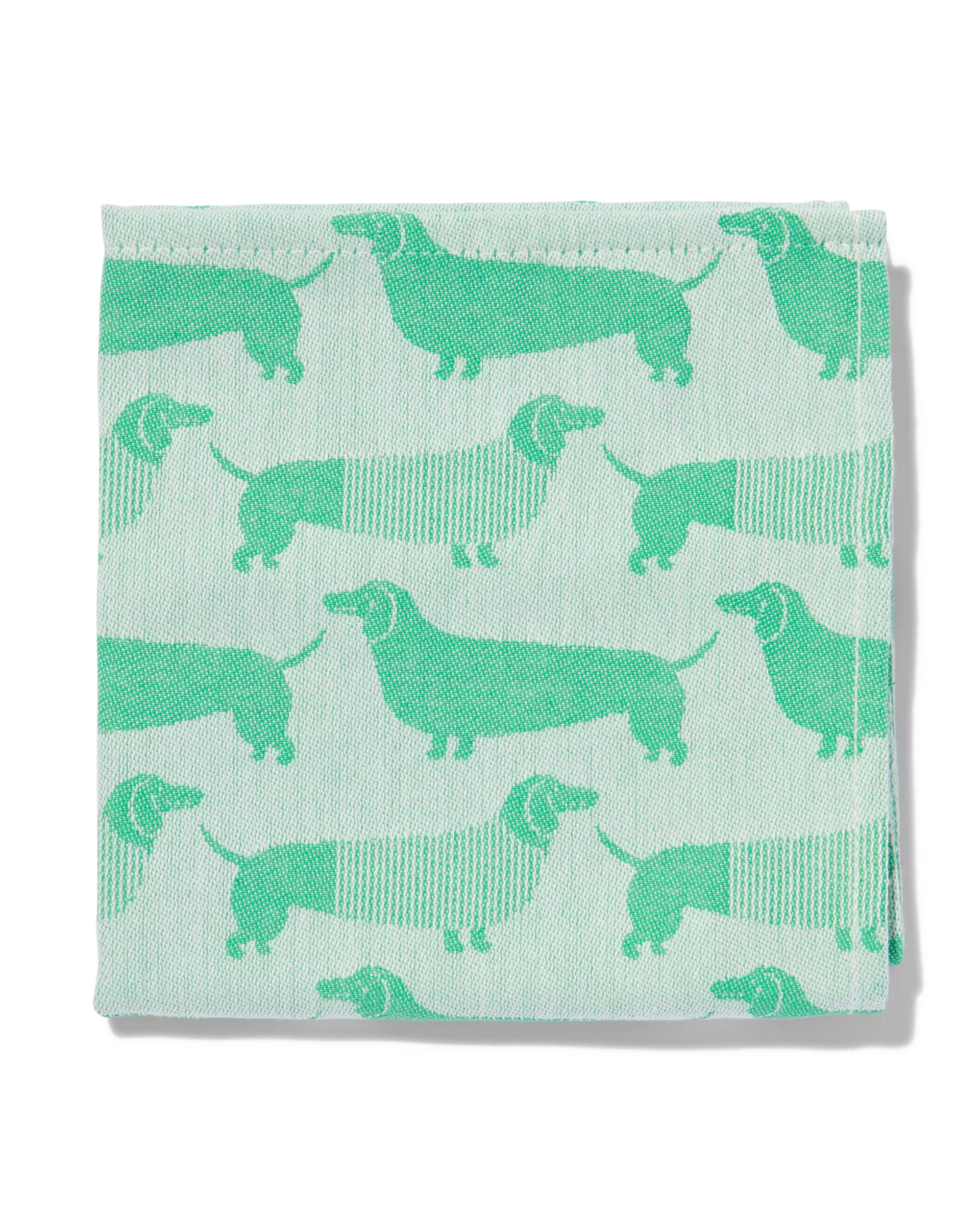 theedoek 65x65 katoen groen