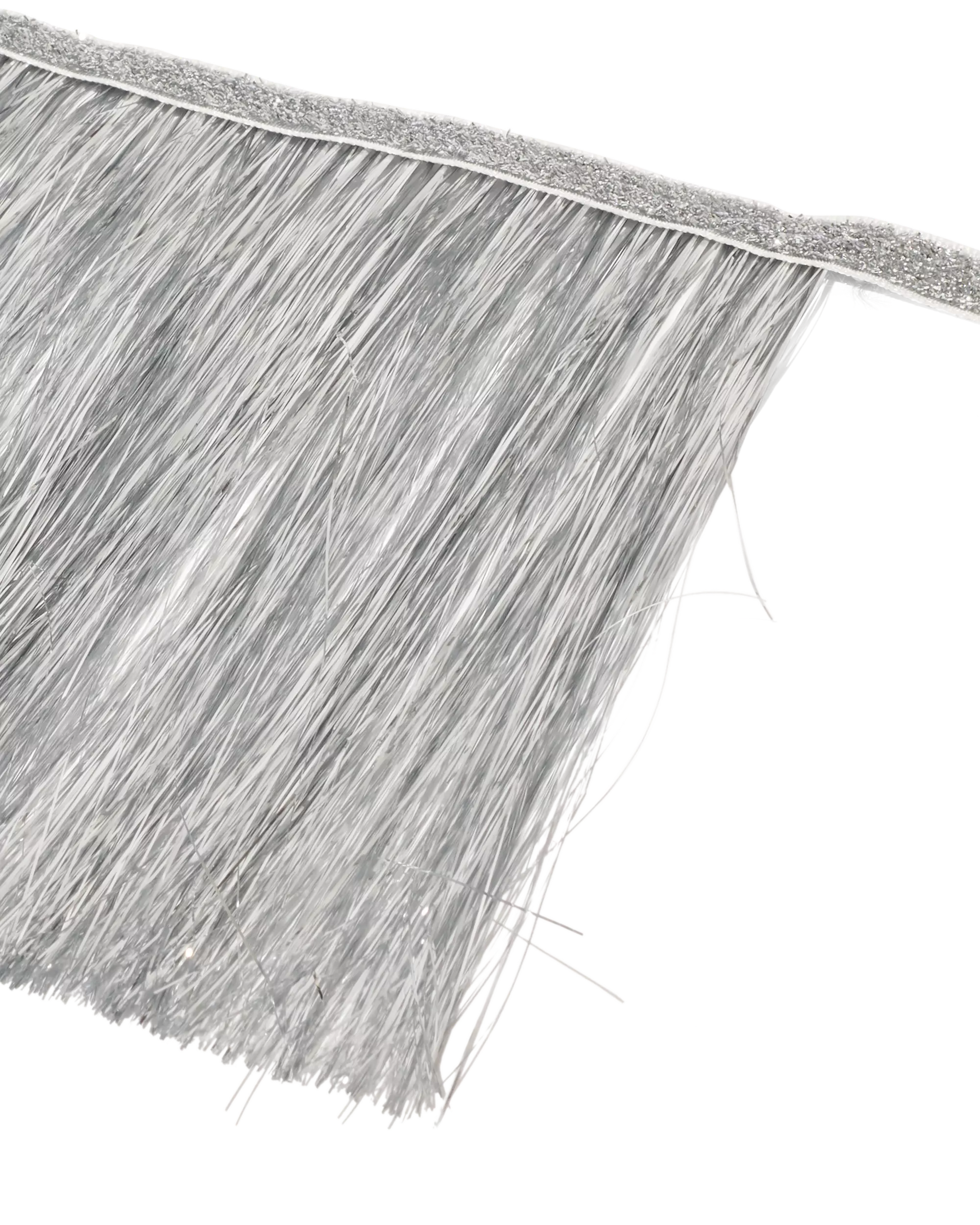 Girlande 3 m, Fransen, Silber