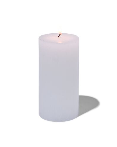 bougie rustique &Oslash;7x13 cm blanc blanc 7 x 13 - 13500706 - HEMA
