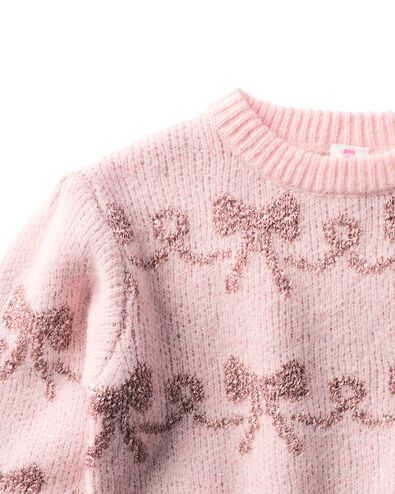 pull enfant grosse maille n&oelig;uds rose rose - 30893607PINK - HEMA