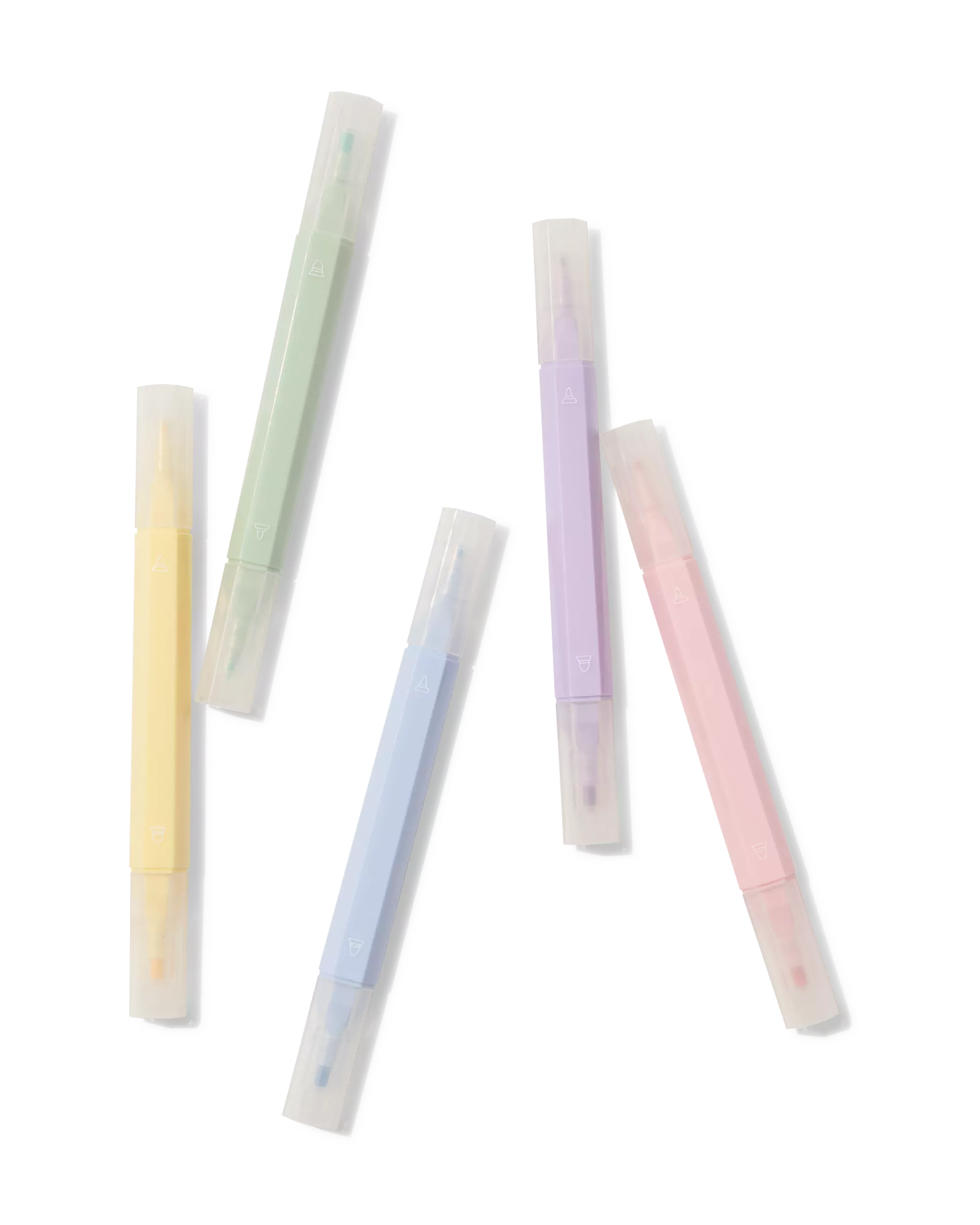 surligneurs à 2 pointes - lot de 5