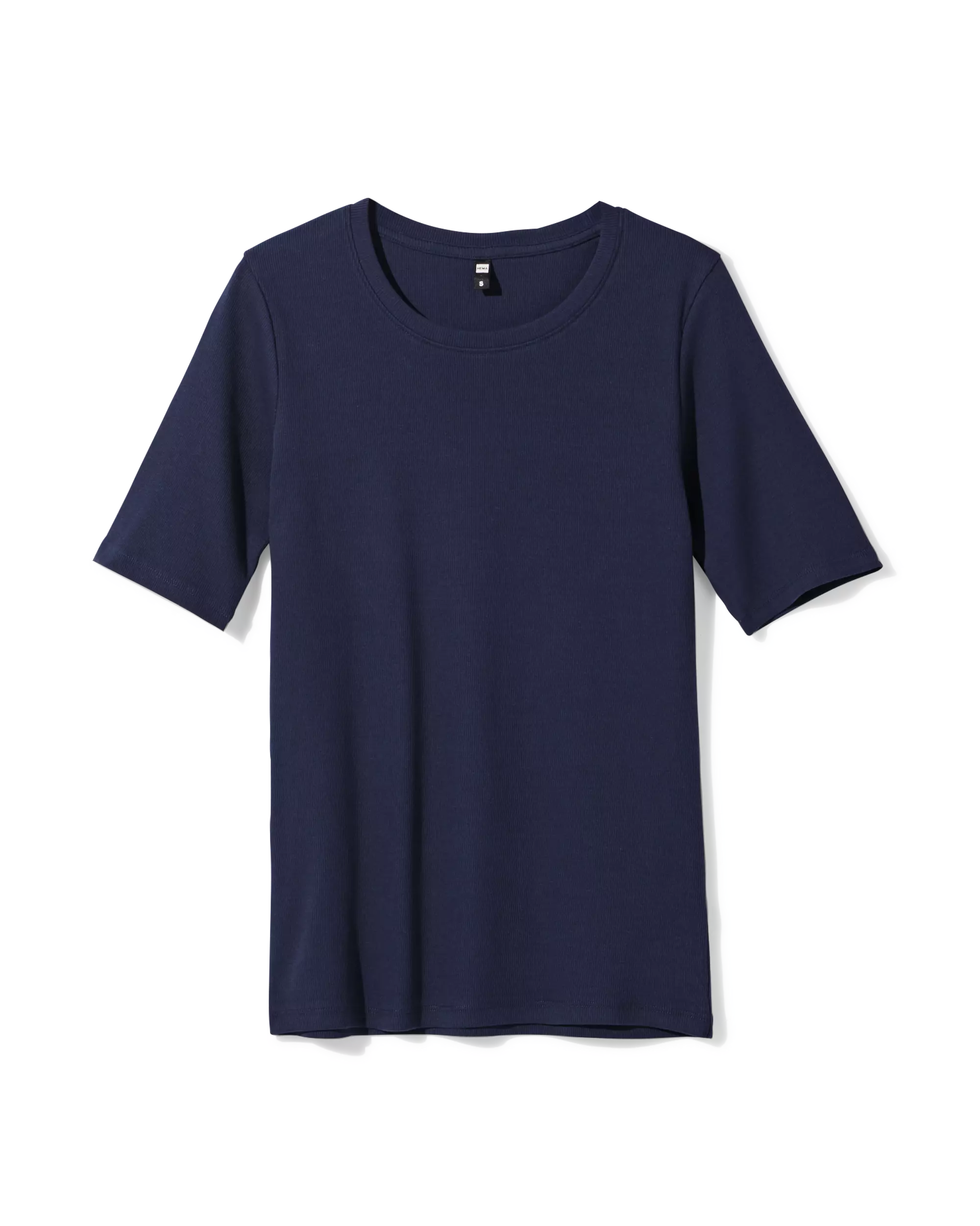 Damen-T-Shirt, normale Passform, gerippt