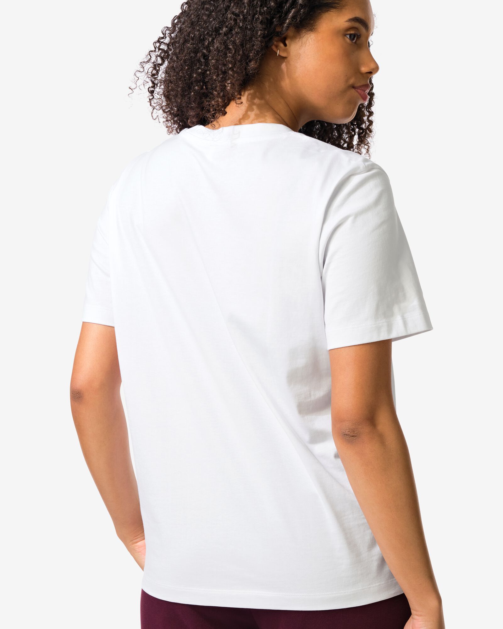 Damen-T-Shirt, normale Passform wei&szlig; wei&szlig; - 36300660WHITE - HEMA