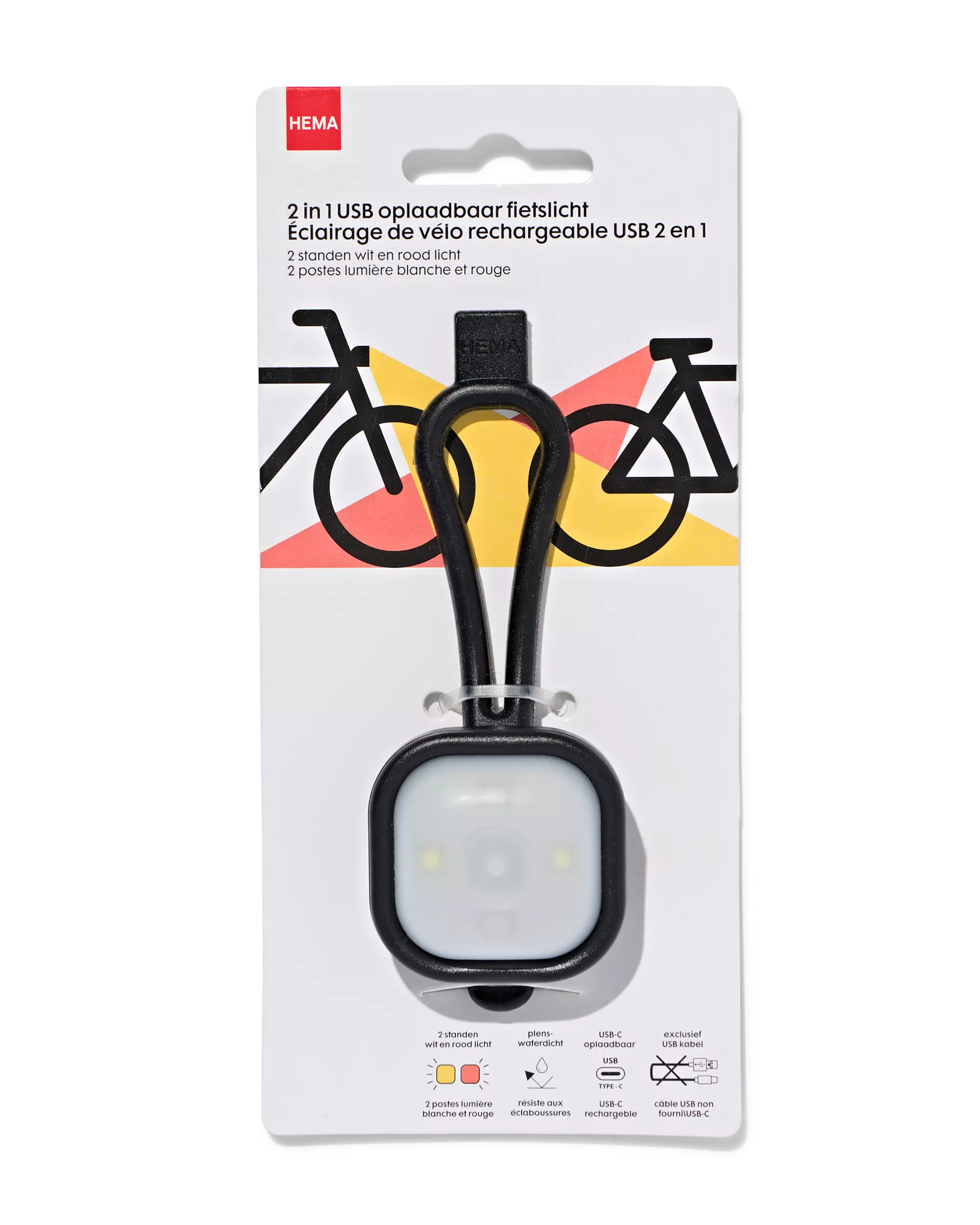 USB fietslampje voor- en achter