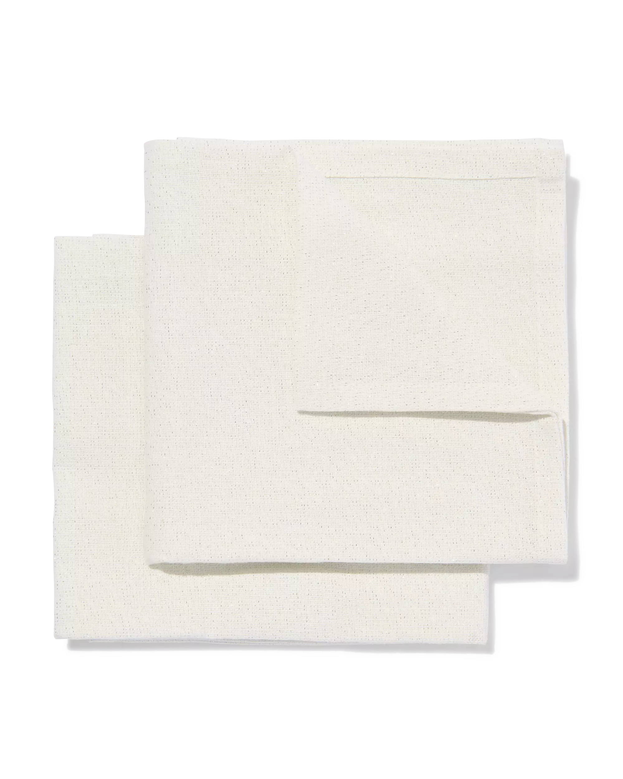 Servietten, 47 × 47 cm, Baumwolle mit Lurex, silber – 2 Stück