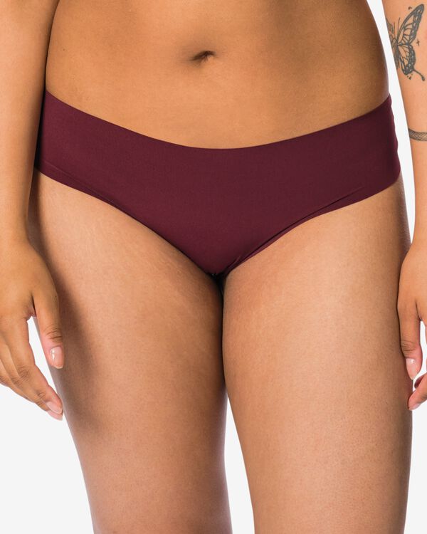 slip br&eacute;silien femme microfibre avec dentelle rouge fonc&eacute; rouge fonc&eacute; - 19608804DARKRED - HEMA