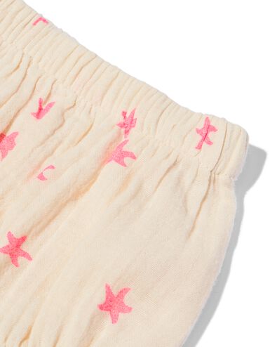 pantalon nouveau-n&eacute; coupe confortable mousseline &eacute;toiles &eacute;cru &eacute;cru - 33452520ECRU - HEMA