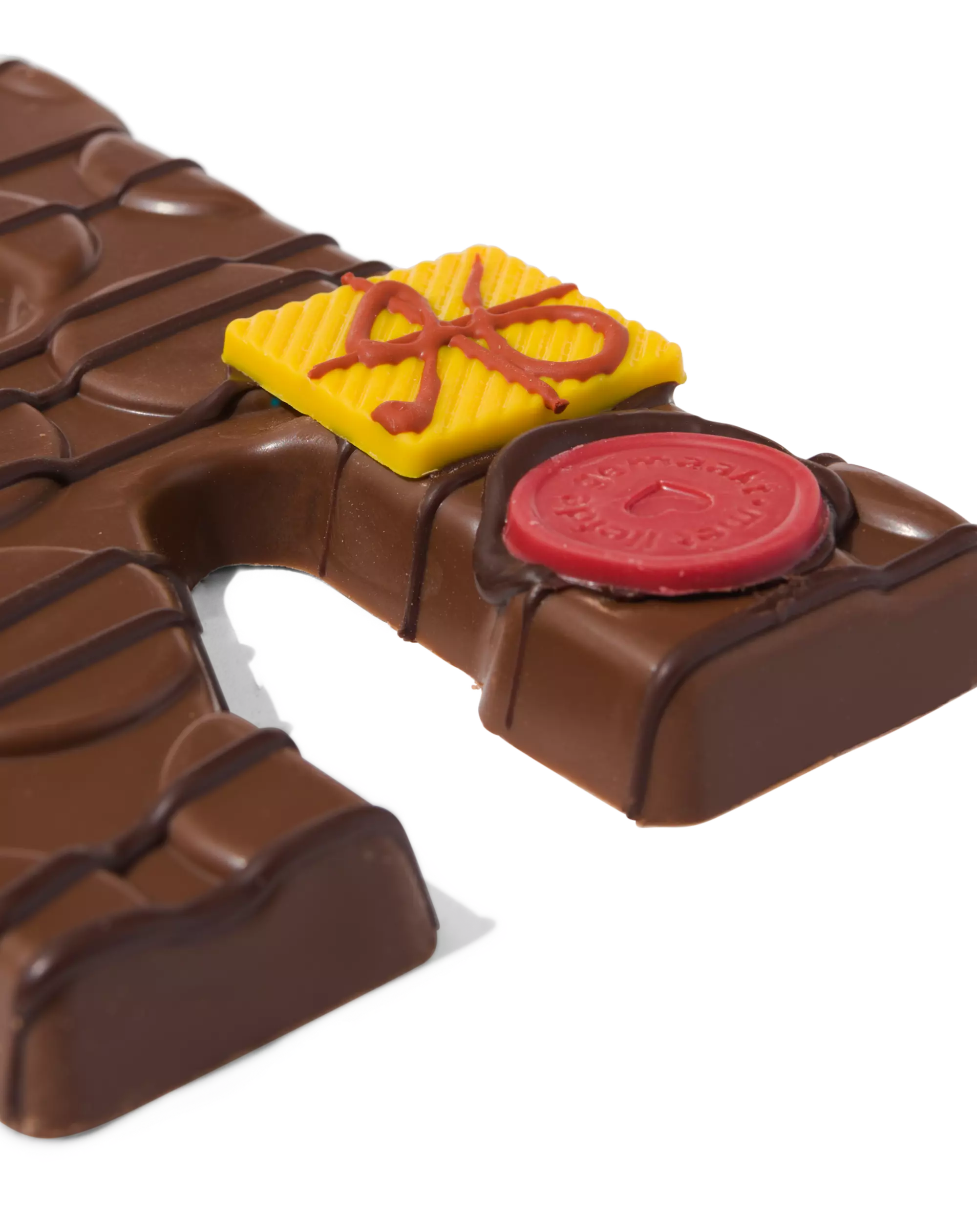 handgedecoreerde chocoladeletter melk K 180g