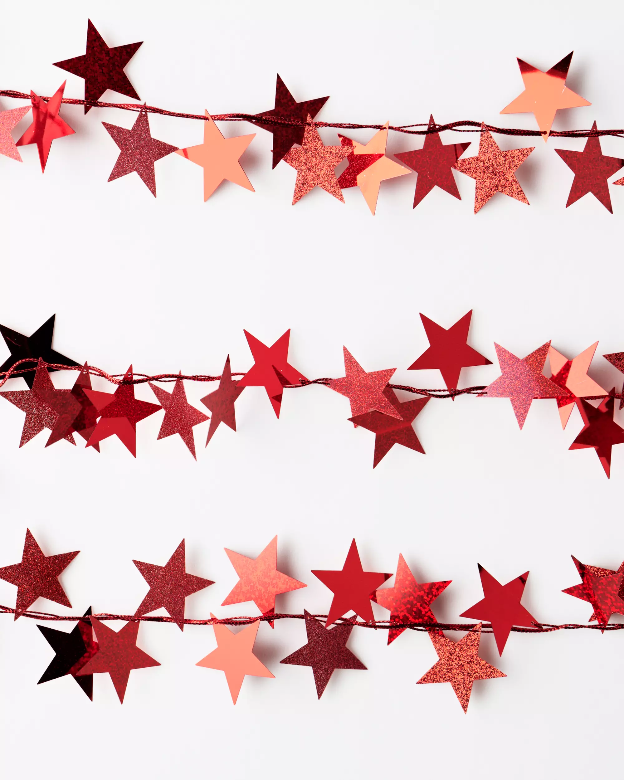 kerstslinger 2m sterretjes rood