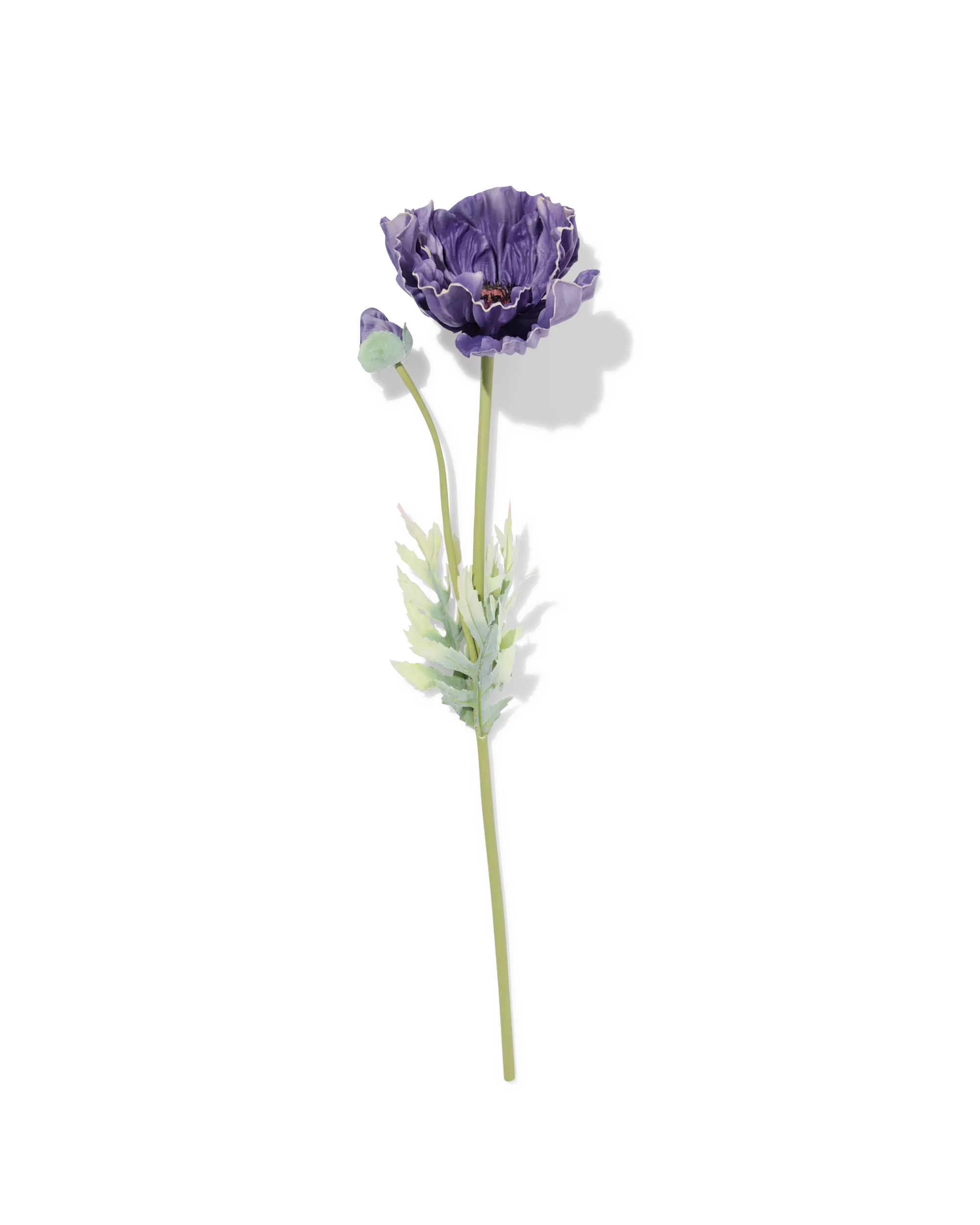 fleur artificielle coquelicot 55 cm caoutchouc violet