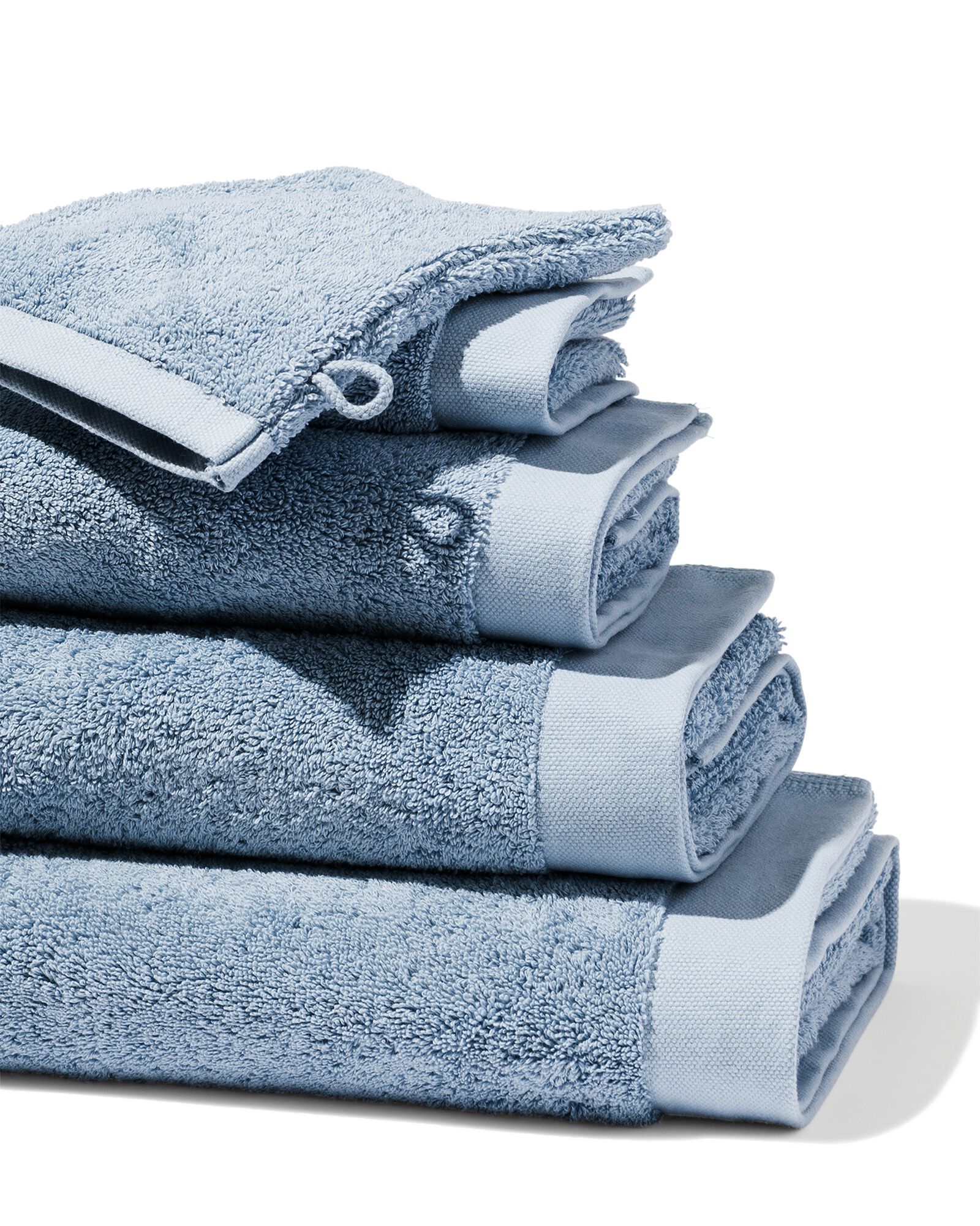 gant de toilette qualit&eacute; h&ocirc;teli&egrave;re extra douce bleu glacier - 5270120 - HEMA