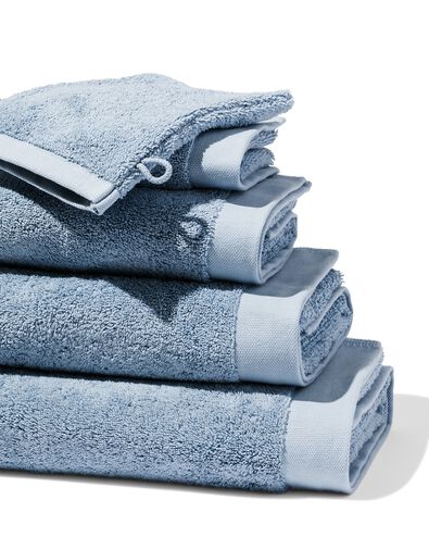 gant de toilette qualit&eacute; h&ocirc;teli&egrave;re extra douce bleu glacier - 5270120 - HEMA