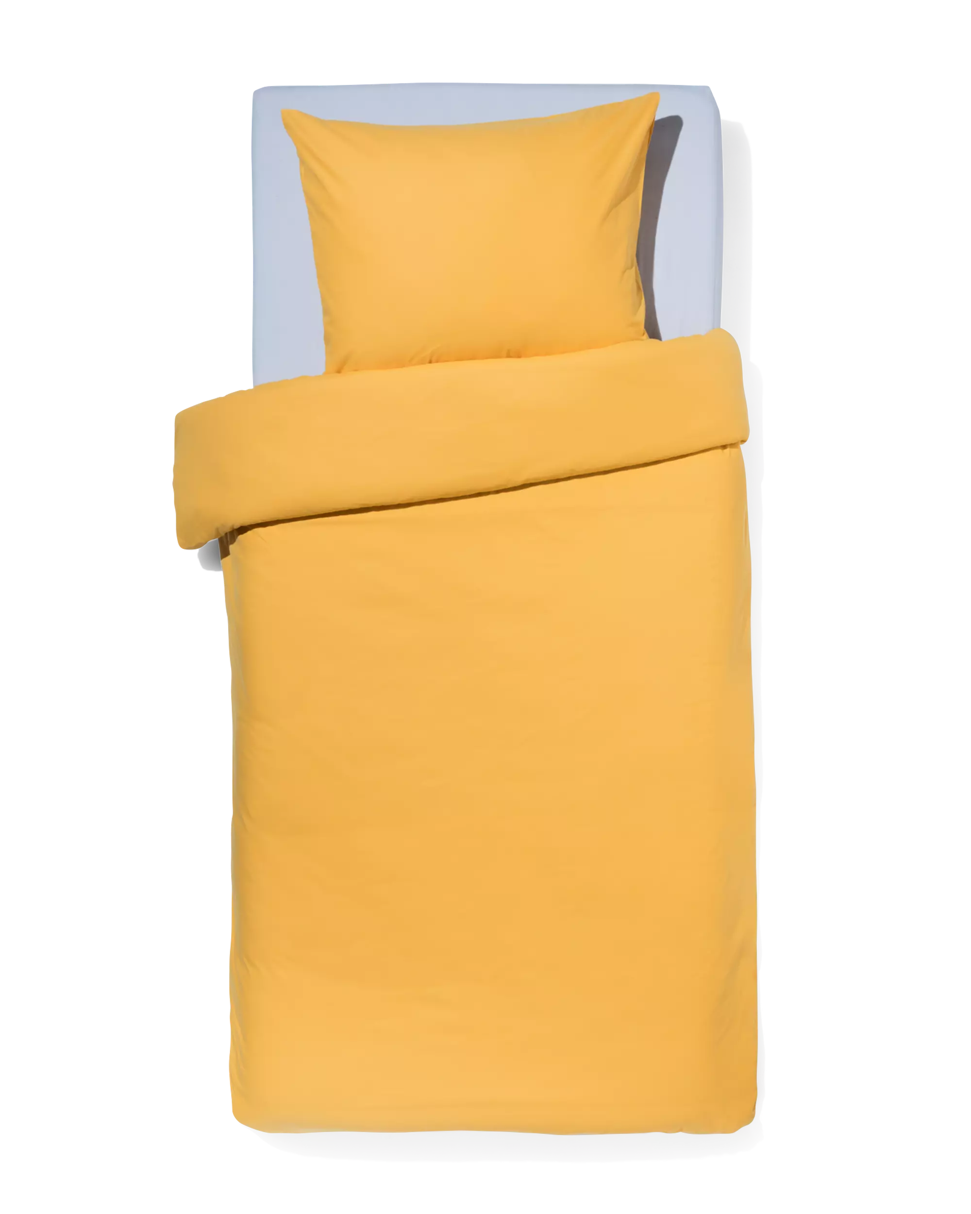 housse de couette 140x200/220 cm coton doux jaune