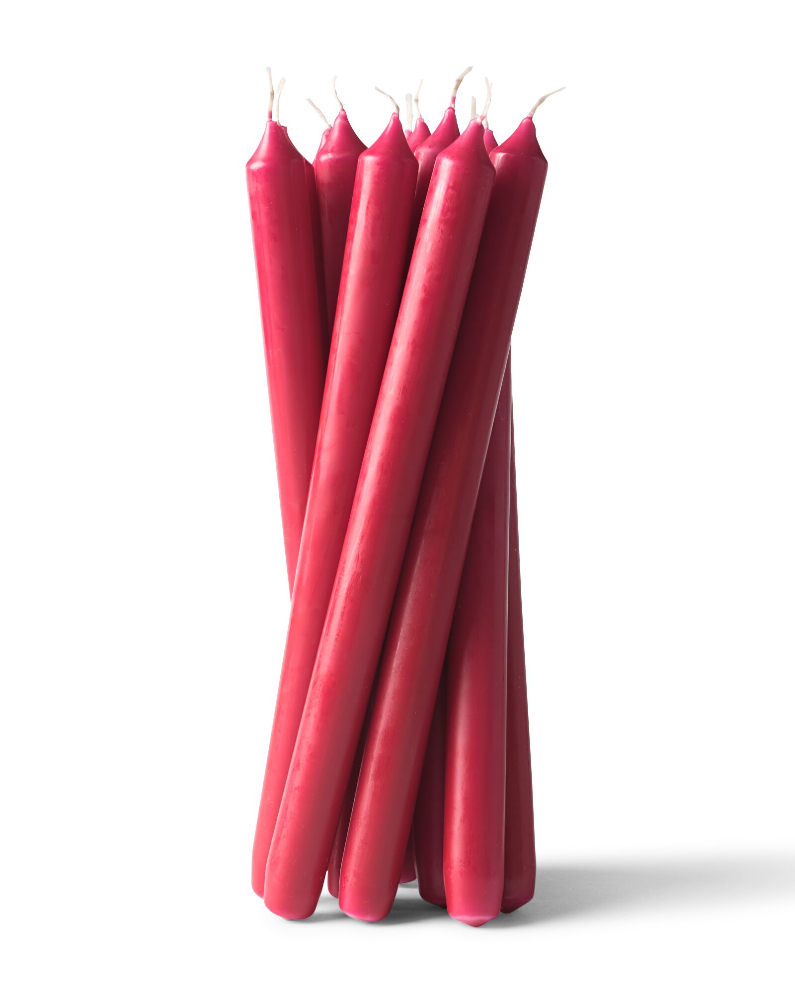 lange huishoudkaarsen &Oslash;2.2x29 donkerrood - 12 stuks donkerrood 2,2 x 29 - 13503286 - HEMA