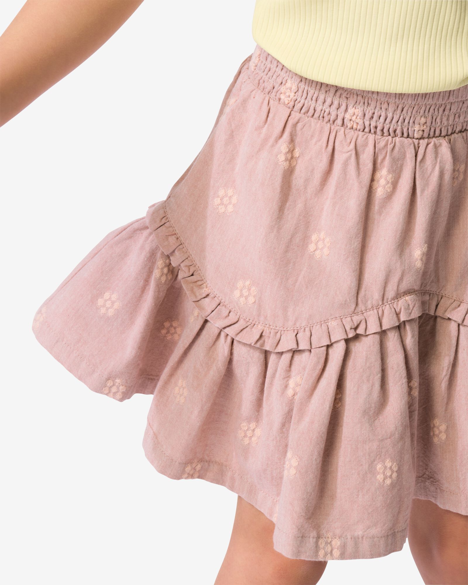 kinderrok A-lijn bloemen oudroze oudroze - 30844857OLDPINK - HEMA