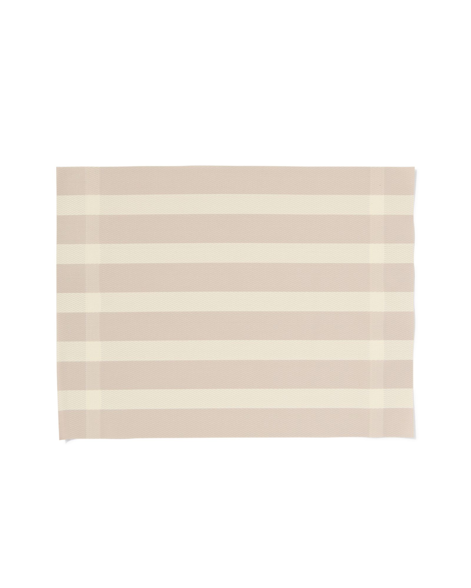 2 sets de table en plastique tiss&eacute; 35x45 beige &agrave; rayures - 5330288 - HEMA