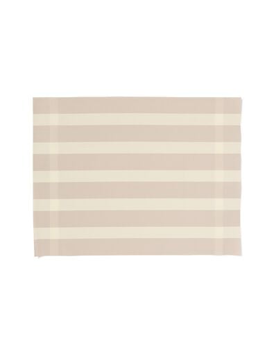 2 sets de table en plastique tiss&eacute; 35x45 beige &agrave; rayures - 5330288 - HEMA