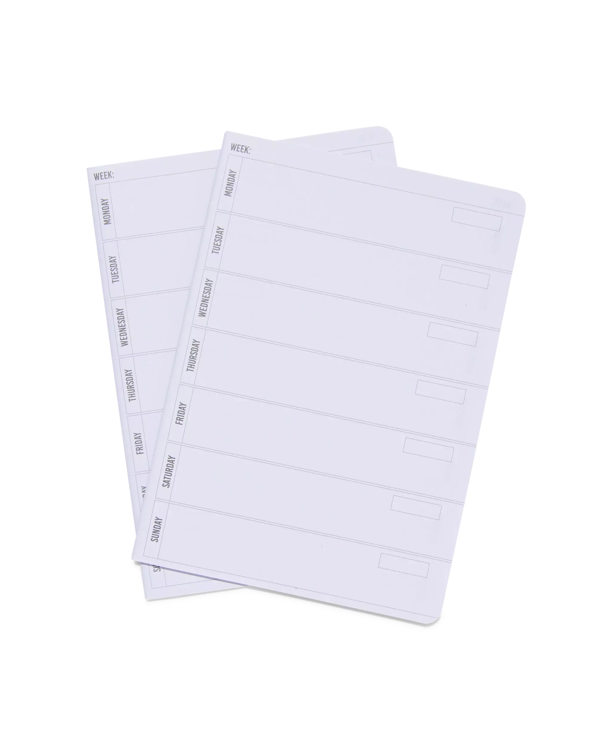 2er-Pack Ersatzblätter für Notizbücher, DIN A5, Wochenplaner