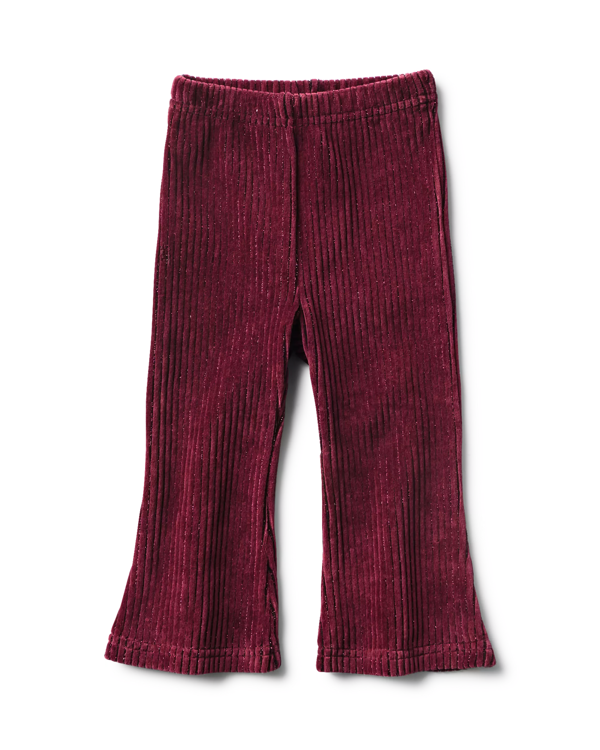 babylegging flared fit velours rib lurex