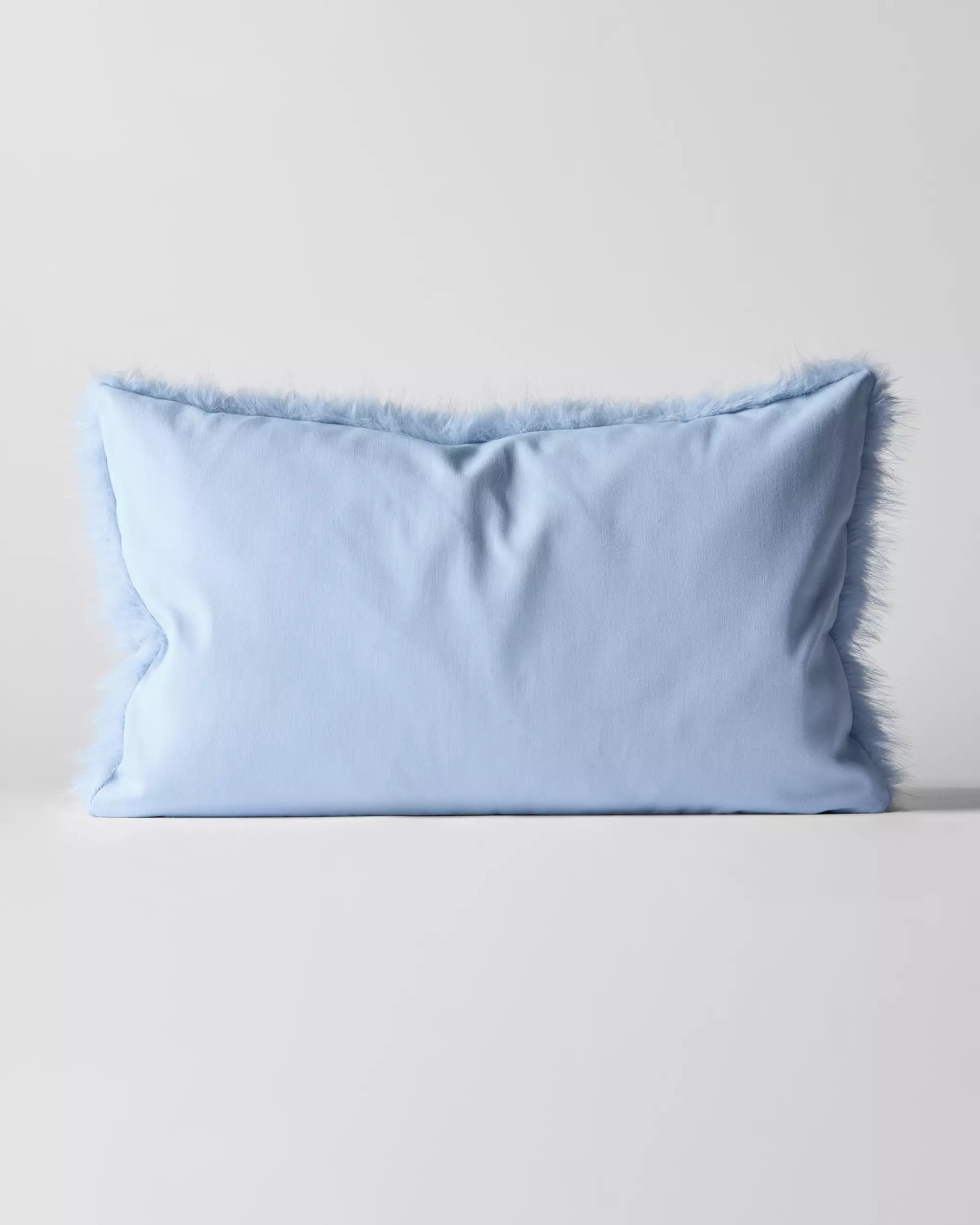 housse de coussin 50 x 30 cm ultra-douce bleue