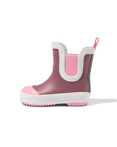 botte de pluie b&eacute;b&eacute; imperm&eacute;able blocs de couleur rose - 33260340PINK - HEMA