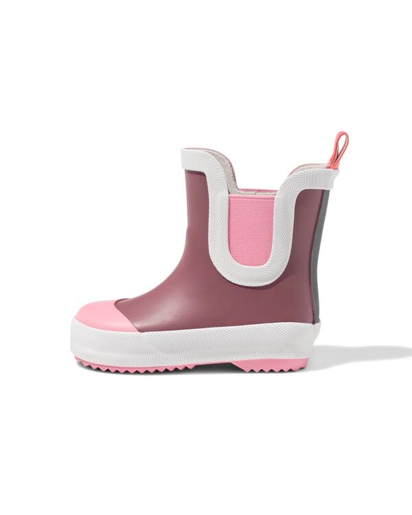 babyregenlaars waterdicht kleurblokken roze - 33260340PINK - HEMA