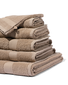 4 serviettes pour le visage 30x30 taupe - qualité épaisse