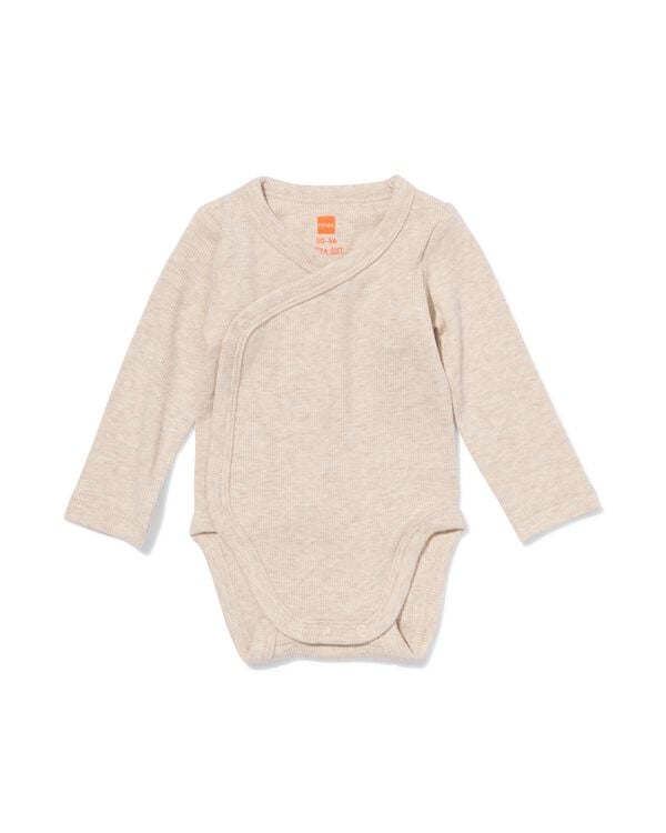 body &eacute;volutif &agrave; rabat nouveau-n&eacute; ENZING&trade; ECOVERO&trade; c&ocirc;tel&eacute; sable sable - 33430420SAND - HEMA