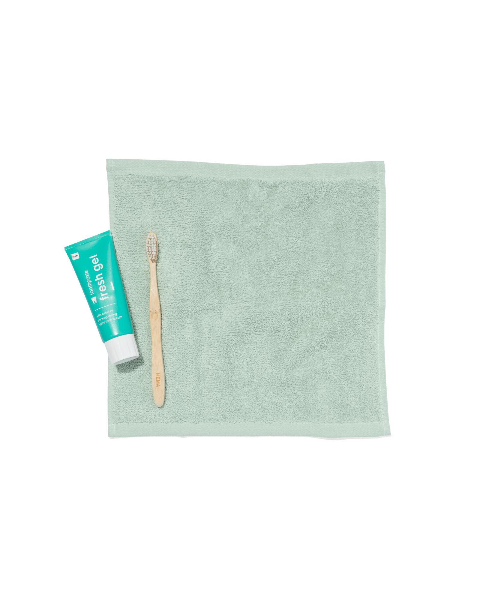 4 serviettes pour visage 30x30 vert poudr&eacute; - qualit&eacute; &eacute;paisse - 5245409 - HEMA
