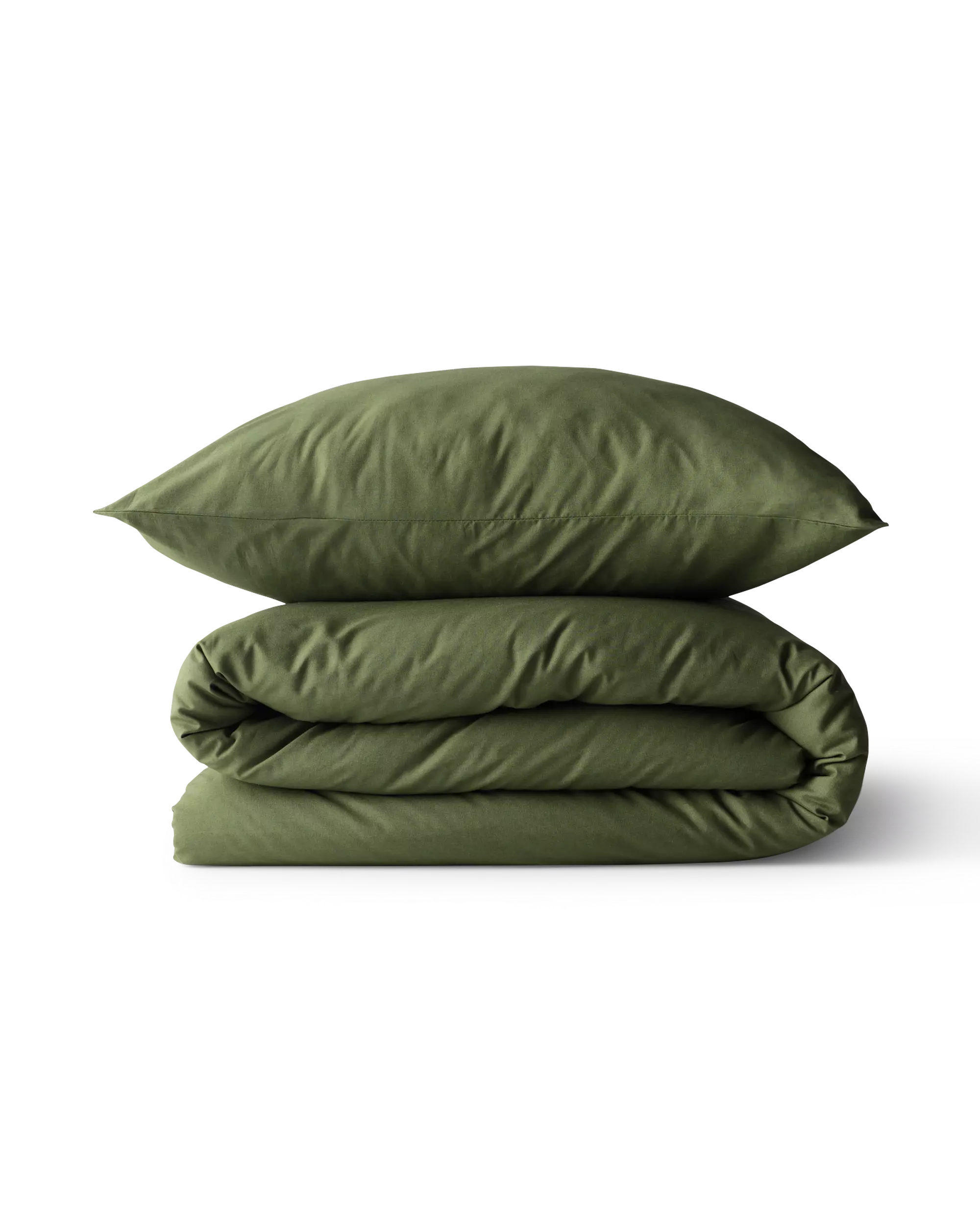 housse de couette 140x200/220 cm coton vert mousse