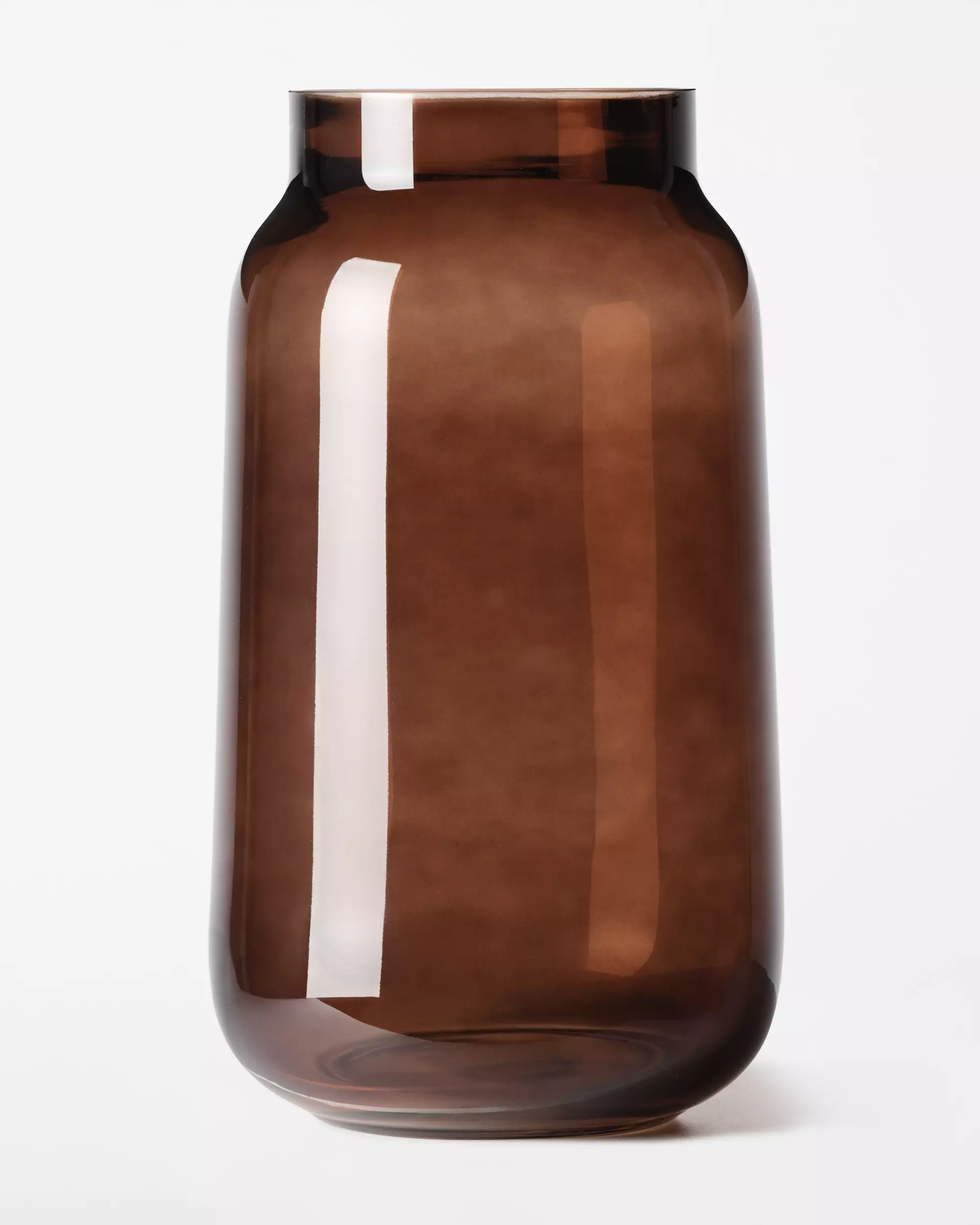 Vase ⌀ 15 x 30 cm, Binkie, Glas, Braun